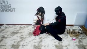 Chinese Bondage Hogtied & Tape Gagged