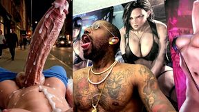 huge fucking transgender bwc cumming thicc fucking loads in public, ai generated
