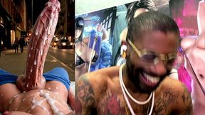 huge fucking transgender bwc cumming thicc fucking loads in public, ai generated