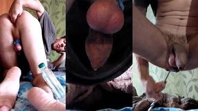 my red extended exclusive especially for my loved ones ! big boy with a big dick squirts like a woman without touching his dick with his hands, getting an anal orgasm. i m doing fisting and prolapse