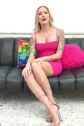 Big Tit Blonde Sucks Big Cock for Cum Facial Reward with Reagan Lush