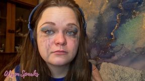 Close-up Sobbing and Ruined Makeup