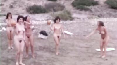 Naked girls at nudist beach are unaware that horny voyeur is filming them