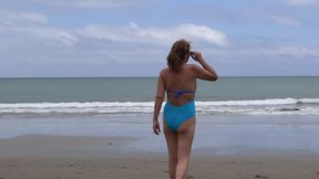 First Time Latina Mom Enjoys Sex with Stepson on the Beach, Blowjobs, Fucks, Cumshots