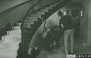 Bad shemale Cop Natalie Mars enjoyed ass fucking after she swallowed dick