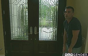 Bad shemale Cop Natalie Mars enjoyed ass fucking after she swallowed dick