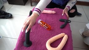 femdom spin the bottle - anal toys fun until prostate orgasm! red video