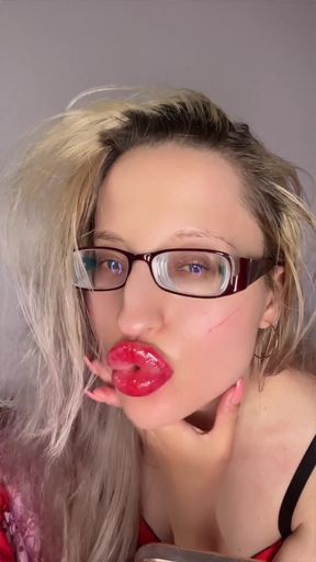 My Bimbo Big Red Lips and Lipstick Power