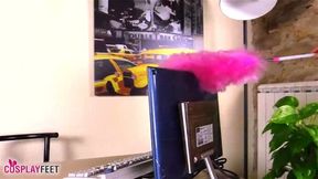 French housemaids Thena and Tessa wants to make sure your house is clean balls are empty U