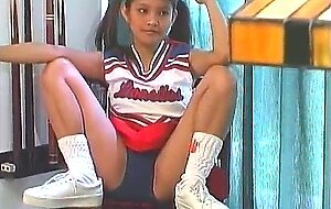 Horny small tit cheerleader honey tai angel on pool table sucking and fucking cock