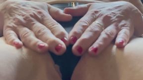 Mature MILF RoxyRidesAgain mesmerizes as she relentlessly crops her pussy, inner thighs and tits until the juiciest of orgasms erupts from her quivering slim body