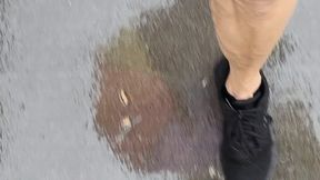 Tempest walking in the rain