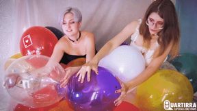Q762 Cosette and Stashia seductively destroy a bunch of tight Belbals 14'' - 1080p