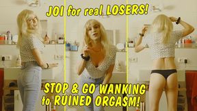 JOI from tranny girl for small cock losers! Nasty stop & go masturbation with a ruined orgasm!