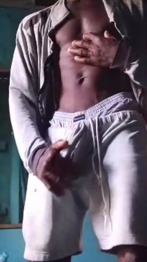 Wanking off Till Cum My Big Black Dick