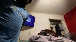 Outside In The Dark Gooning Till I Nut On The Sidewalk While Cars Passing By