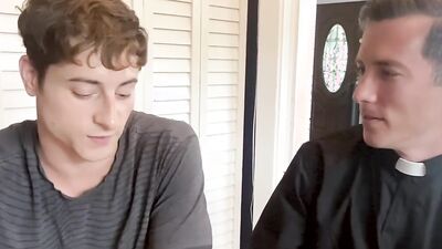 Taylor Reign is fucked in face and ass by a naughty priest Alex Vaara