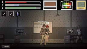 Animated anime girl watches as my dick fights a flying ghost and fills her pussy with cum