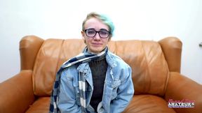 raven gags on toys to display her blowjob talent in the audition call!