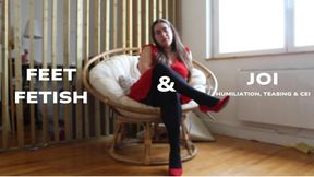 feet fetish & Joi - humiliation, frustration & CEI