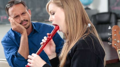 Blowing The Skin Flute