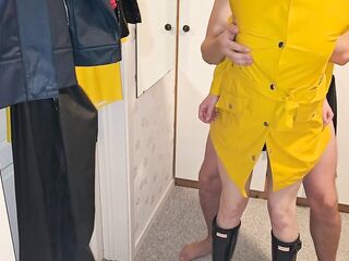 WetnBound - A quick Fuck in Raincoat and Boots before going out