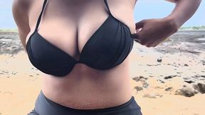 Beach Slut Brings It Home To A Dude On Sandy Shore