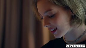 Blonde vixen Bella Spark seduces Nata Gold and her BF in a wild threesome