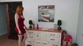 Teen Krissy Knight fucked by her MILF mom Lauren Phillips