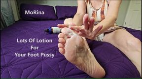 Lots of Lotion For Your Foot Pussy - MoRina foot fetish JOI tease