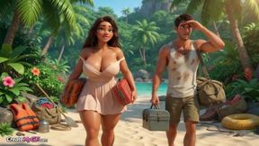 Alone on a Tropical Island with My Stepsister  - Ai generated Porn