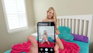 Jay Rock Films: Teen Lily Larimar POV handjob in the bed