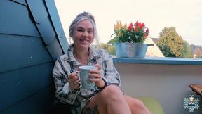 deepthroat on the balcony - did a neighbor see us?