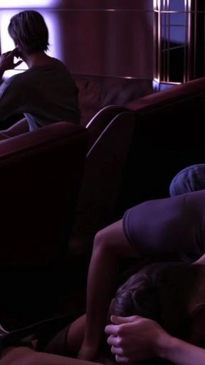 Two Gay Friends Having Fun In Theatre While Watching Movie   Clip 1