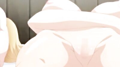 FFM cartoon babes suck and ride big dicks till they're drenched in cum