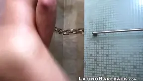 Roman Blake Jerks Off Passionately in Shower: A Sensual Latino Gay Scene