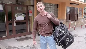 Blonde Sub Flooded with Load After Loading—Hot Gay Facial Scene