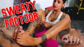 Sweaty footjob