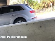 Daytime cum on a sidewalk in Miami (TS PublicPrincess)