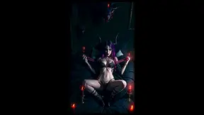 Succubus Seduces Brave Hero with Mesmerizing Touch in Steamy Fantasy Encounter