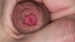 jerk off my little uncut cock