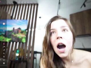 Concupiscent bitch Monika young undresses off her lace brassiere, flaunting her bald perfection and braces smile previous to giving a squirting display that soaks her hips and the soft sheets