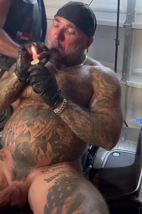 Bootfootcock Worship with Oscar Bear on My Harley