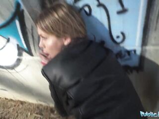 Public Agent This playgirl has excellent melons and loves a big fat rod in her moist floozy hole