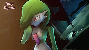 Venusaurus With Long Tentacles Fucks A Beautiful Gardevoir In Her Pussy