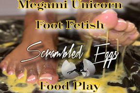 Foot Fetish/Food Play: Scrambled Eggs Goddess Unicorn
