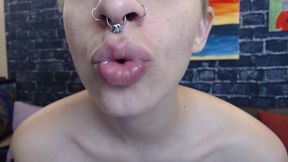 Big lipstick free lips