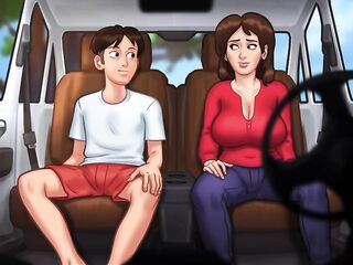 Summertime Saga - Busty Stepmom sucks a huge cock and gives the best blowjob