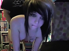 very cute teen emo girl fucks on webcam twinkleage18 HD