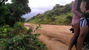 MOTORCYCLE THIEF STEALS MY BELONGINGS AND TAKES THE OPPORTUNITY TO HAVE LESBIAN SEX OUTDOORS UNTIL ORGASM